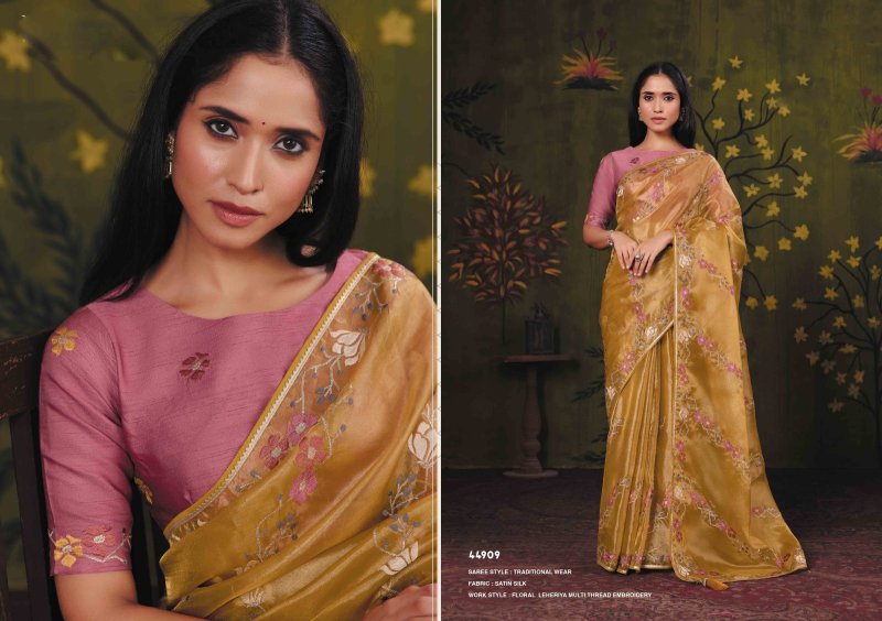Yellow Colour Norita 44900 Rooh By Mahotsav Silk Sequence Work Designer Saree 44909 